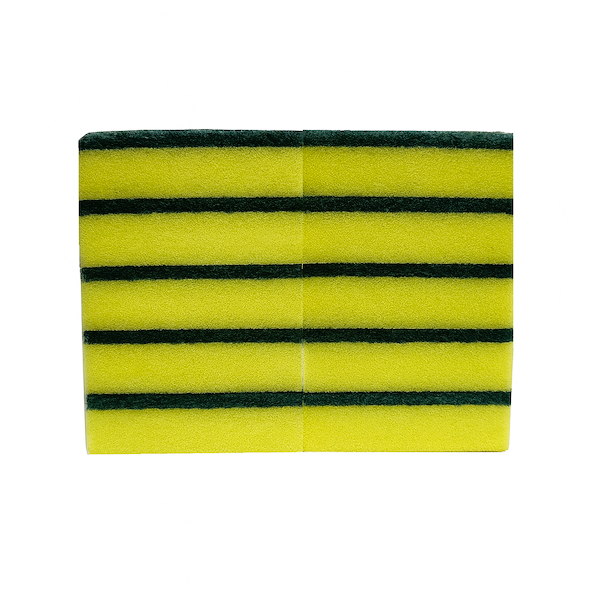 Sponge and Scourer Green and Yellow 10 Pack | Crystalwhite Cleaning Supplies Melbourne