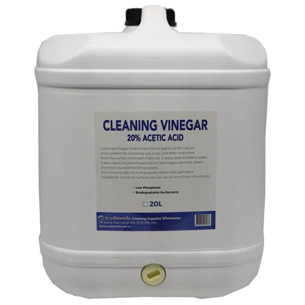 Crystalwhite Cleaning Supplies | Cleaning Vinegar 20% Acetic Acid 20Lt | Crystalwhite Cleaning Supplies Melbourne