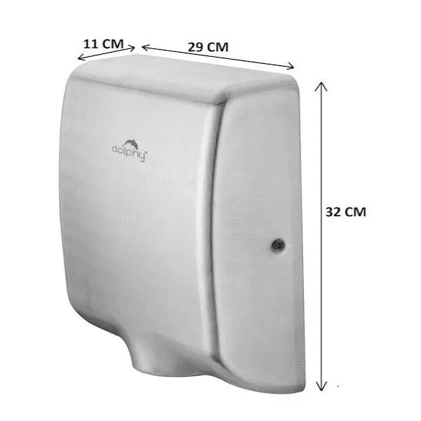 Dolphy | Tornado Stainless Steel Turbo Hand Dryer 1000W | Crystalwhite Cleaning Supplies Melbourne