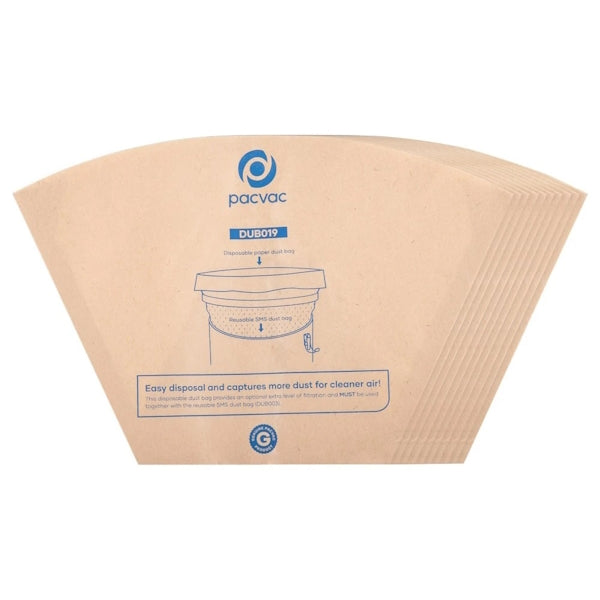 Pacvac | Superpro 700 Disposable Paper Dust Bag 5L | Crystalwhite Cleaning Supplies Melbourne