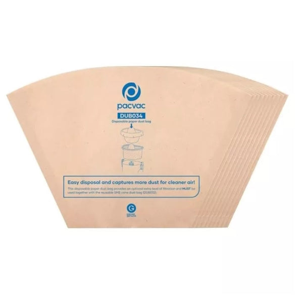 Pacvac | Pacvac Velo Disposable Paper Dust Bag 2.5L | Crystalwhite Cleaning Supplies Melbourne