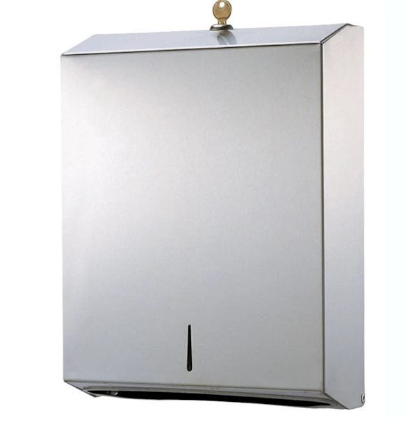 Gentility | Stainless Steel Interleaved Hand Towel Dispenser | Crystalwhite Cleaning Supplies Melbourne