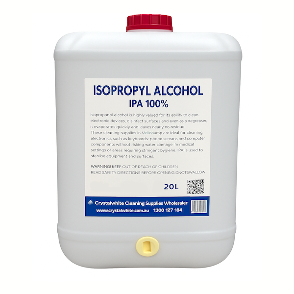 Crystalwhite | Isopropyl Alcohol 100% IPA 20Lt | Crystalwhite Cleaning Supplies Melbourne