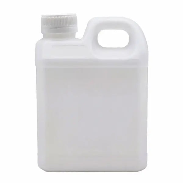 Crystalwhite Cleaning Supplies | 1 Litre Jerry Can White or Clear Plastic Container Bottle with Cap