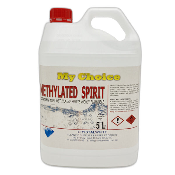 Crystalwhite Cleaning Supplies | Methylated Spirits 5Lt | Crystalwhite Cleaning Supplies Melbourne