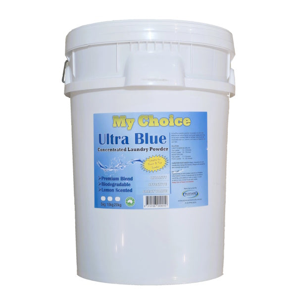 My Choice | Ultra Blue Laundry Powder 20 Kg | Crystalwhite Cleaning Supplies Melbourne