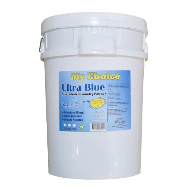 My Choice | Ultra Blue Laundry Powder 20 Kg | Crystalwhite Cleaning Supplies Melbourne