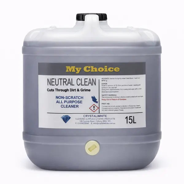 My Choice | Neutral Clean Floor Cleaner 15Lt | Crystalwhite Cleaning Supplies Melbourne