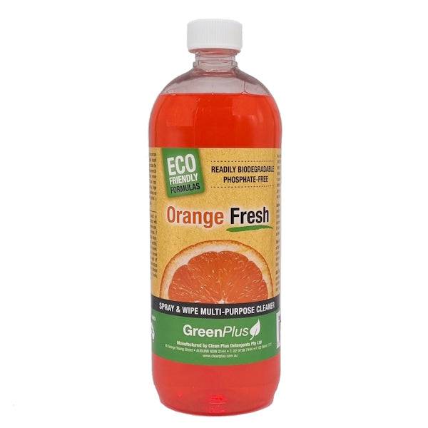 Green Plus | Orange Fresh 1Lt Spray and Wipe Multi Purpose Cleaner | Crystalwhite Cleaning Supplies Melbourne