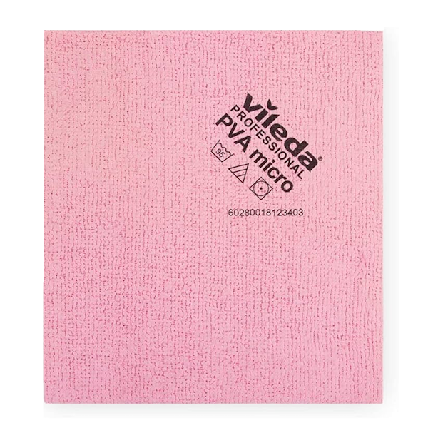 Vileda | Professional PVA Microfibre Cleaning Cloth Pink | Crystalwhite Cleaning Supplies Melbourne