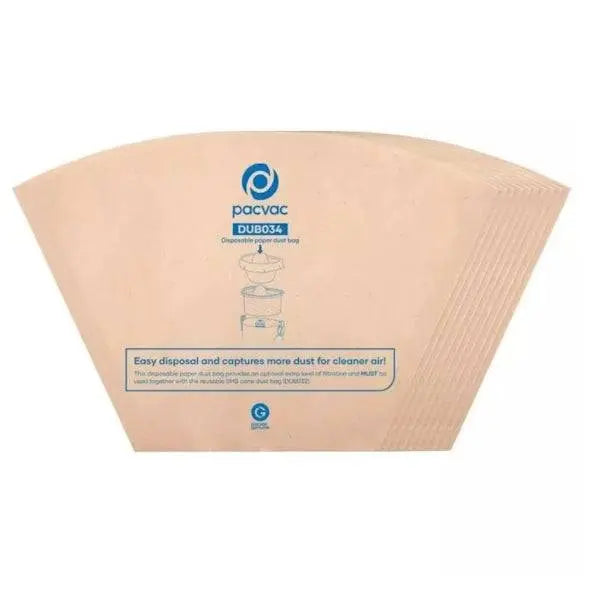 Pacvac | Velo Disposable Paper Dust Bag 2.5L | Crystalwhite Cleaning Supplies Melbourne