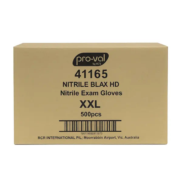 ProVal | Premium Heavy Duty Black Nitrile Glove Extra Extra Large | Crystalwhite Cleaning Supplies Melbourne
