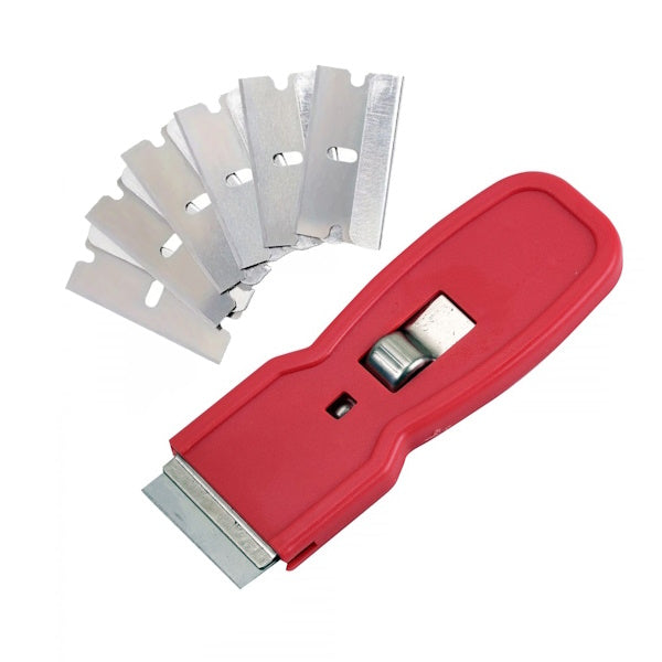 Crystalwhite | Retractable Window Pocket Scraper – 40mm Blade | Crystalwhite Cleaning Supplies Melbourne