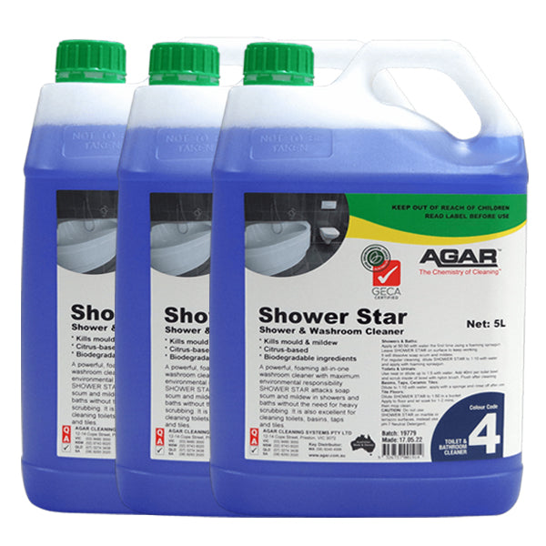 Agar | Agar Shower Star Environmental Friendly 5Lt Carton Quantity | Crystalwhite Cleaning Supplies Melbourne