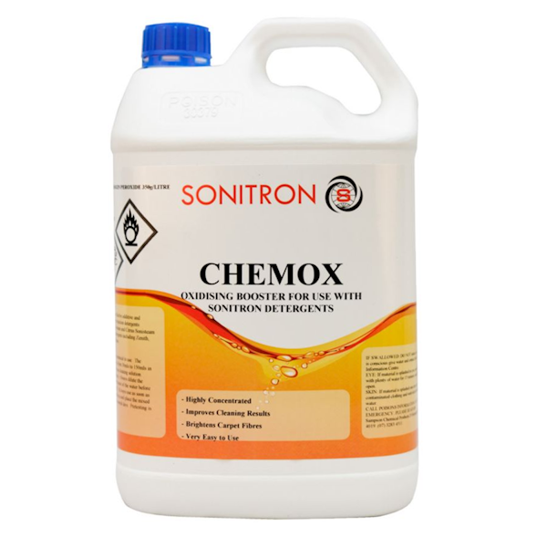 Sonitron | Chemox Oxidising Booster 5Lt | Crystalwhite Cleaning Supplies Melbourne