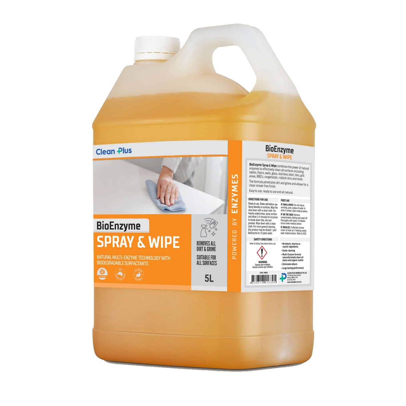 BioEnzyme | Spray and Wipe 5Lt | Crystalwhite Cleaning Supplies Melbourne