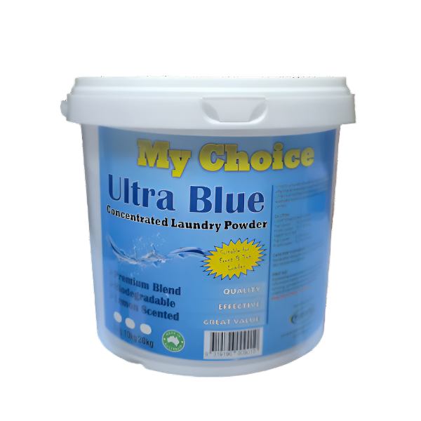 My Choice | Ultra Blue Laundry Powder 5Kg | Crystalwhite Cleaning Supplies Melbourne