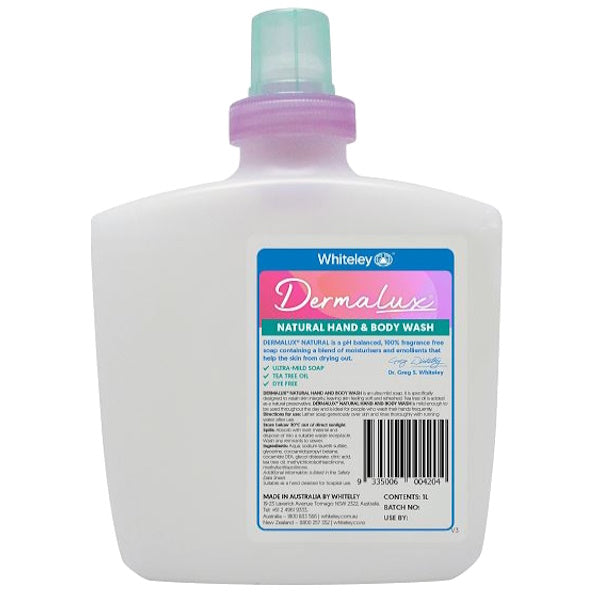 Whiteley | Whiteley Dermalux Natural Hand and Body Soap | Crystalwhite Cleaning Supplies Melbourne