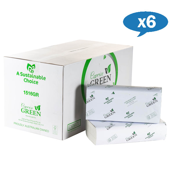 Wholesale Caprice | Green Interleaved Towel | Crystalwhite Cleaning Supplies Melbourne