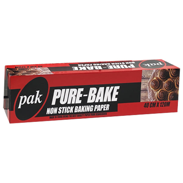 Pak Pure Bake Non Sticky Baking Paper 40cm x 120m | Crystalwhite Cleaning Supplies Melbourne