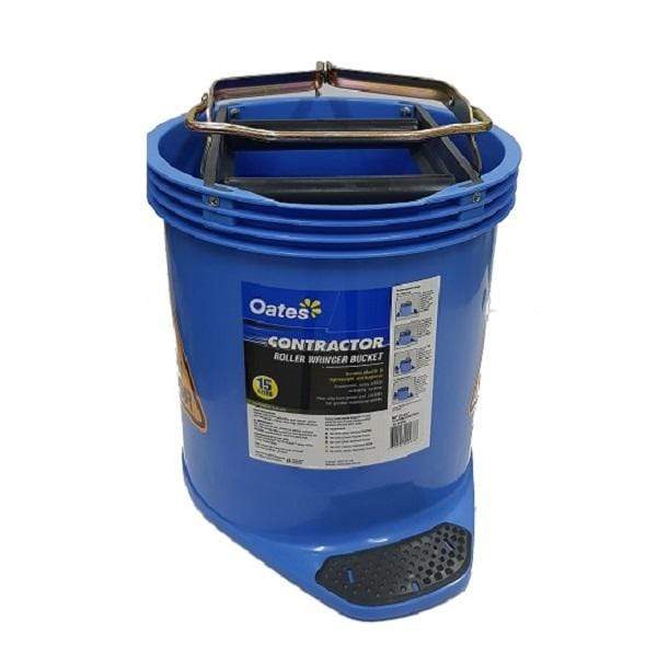 Oates | Contractor Wringer Mop Bucket 15Lt Blue | Crystalwhite Cleaning Supplies Melbourne