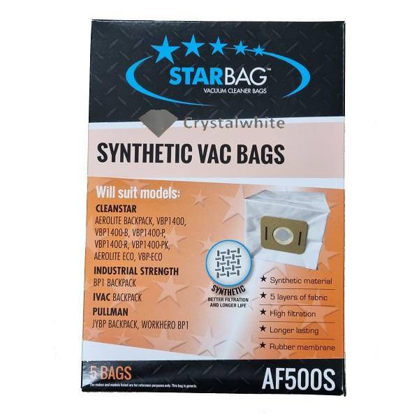 Starbag AF500S Synthetic Vacuum Cleaner Bags Crystalwhite Cleaning