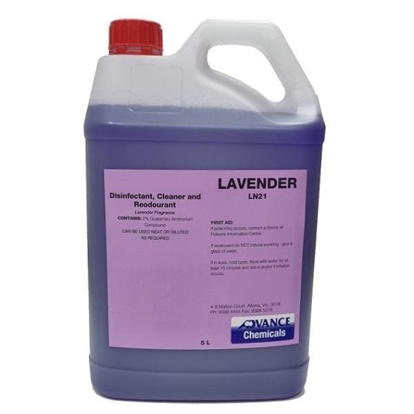 Advance Chemicals | Lavender Disinfectant, Cleaner and Deodorant 5Lt | Crystalwhite Cleaning Supplies Melbourne