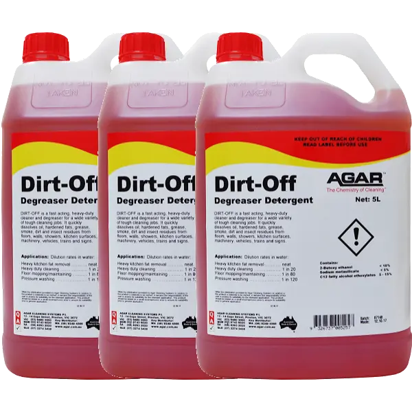 Agar | Dirt Off Degreaser 3X5Lt | Crystalwhite Cleaning Supplies Melbourne