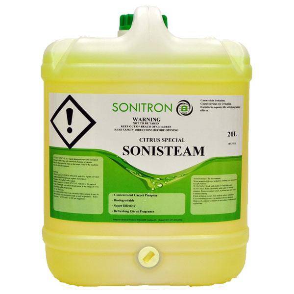 Sonitron | Citrus Special Sonisteam 20Lt (Prespray) | Crystalwhite Cleaning Supplies Melbourne