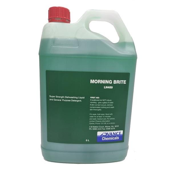 Advance Chemicals | Morning Brite Thick Hand Dishwashing Detergent 5Lt or 25Lt | Crystalwhite Cleaning Supplies Melbourne