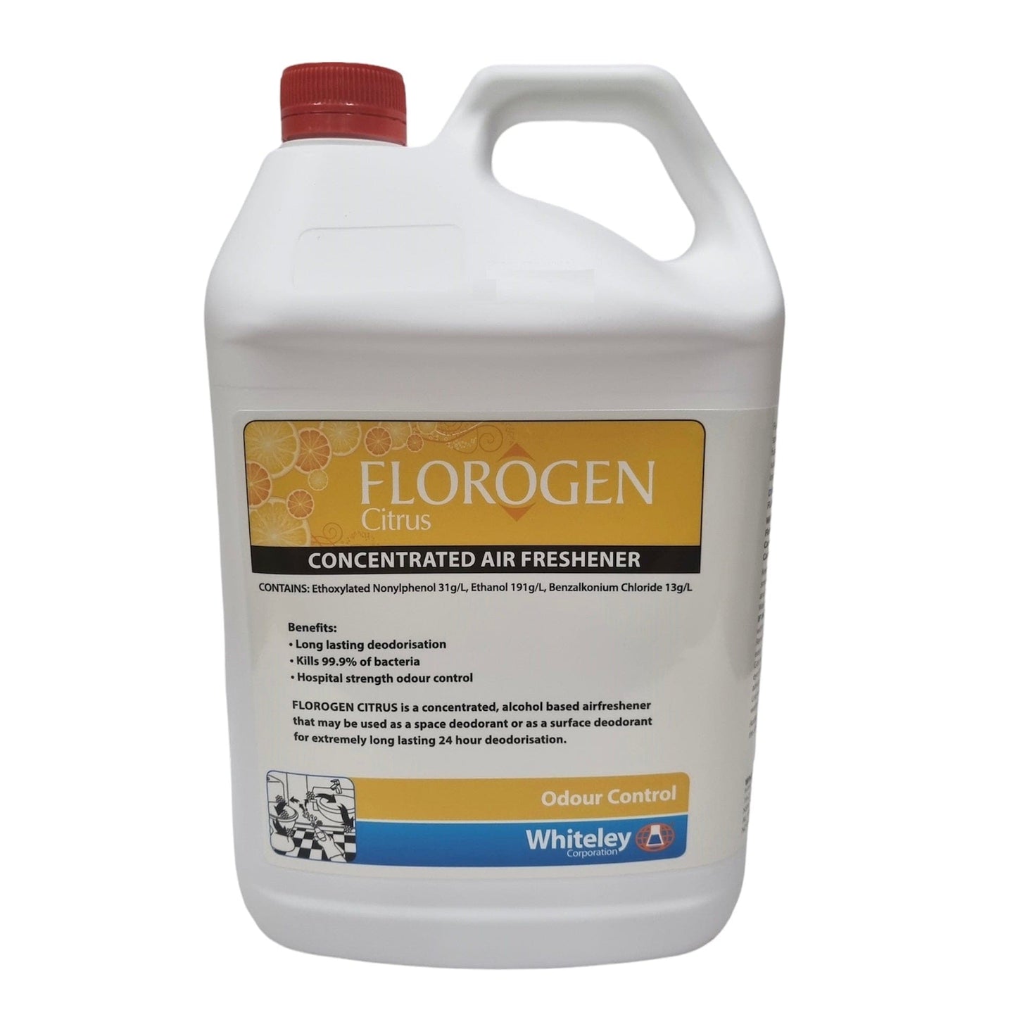 Whiteley | Florogen Citrus 5Lt | Crystalwhite Cleaning Supplies Melbourne