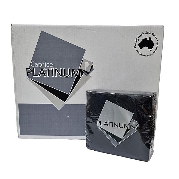 Caprice | Platinum 500 Dinner Napkins Black GT Fold 40mm X 40mm | Crystalwhite Cleaning Supplies Melbourne
