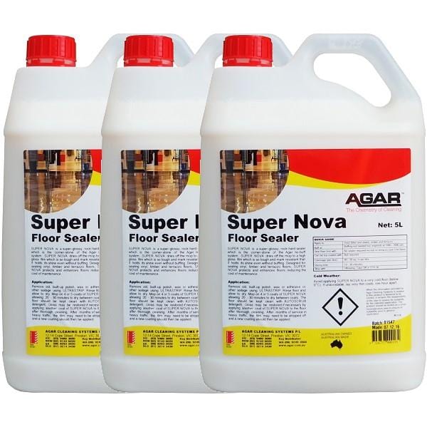 Agar | Super Nova 3 X 5Lt Floor Sealer | Crystalwhite Cleaning Supplies Melbourne