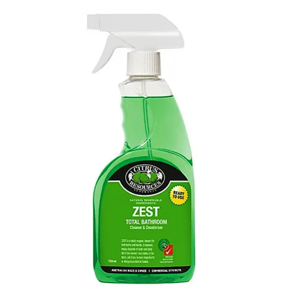 Citrus Resources | Zest 750ml Total Bathroom Cleaner and Doedoriser | Crystalwhite Cleaning Supplies Melbourne