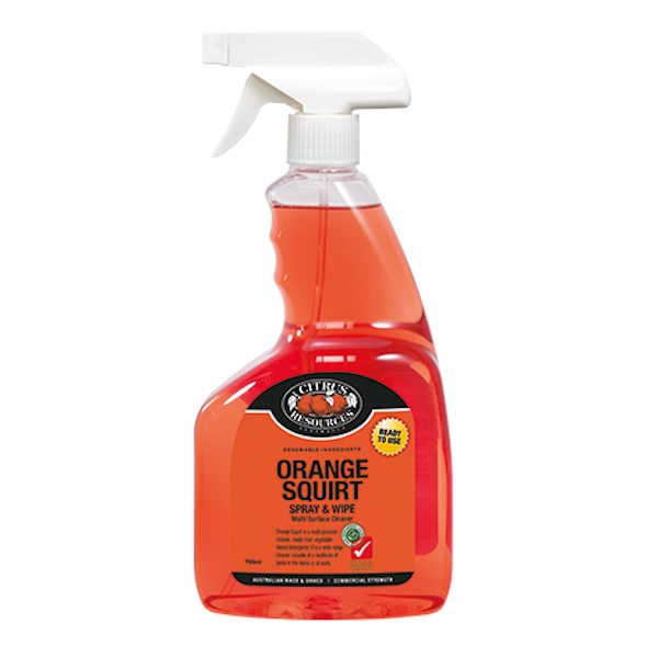 Citrus Resources | Orange Squirt Spray and Wipe 750ml | Crystalwhite Cleaning Supplies Melbourne