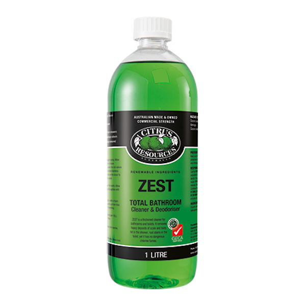 Citrus Resources | Zest 1Lt Total Bathroom Cleaner and Doedoriser | Crystalwhite Cleaning Supplies Melbourne