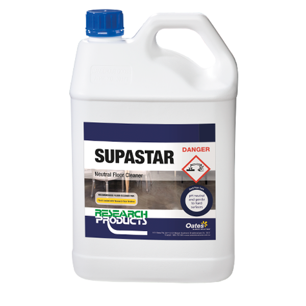 Research Products | Supastar Polished Floor Mop Liquid 5Lt | Crystalwhite Cleaning Supplies Melbourne