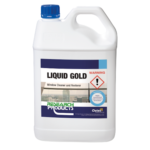 Research Products | Liquid Gold Window Cleaner and Restorer | Crystalwhite Cleaning Supplies Melbourne