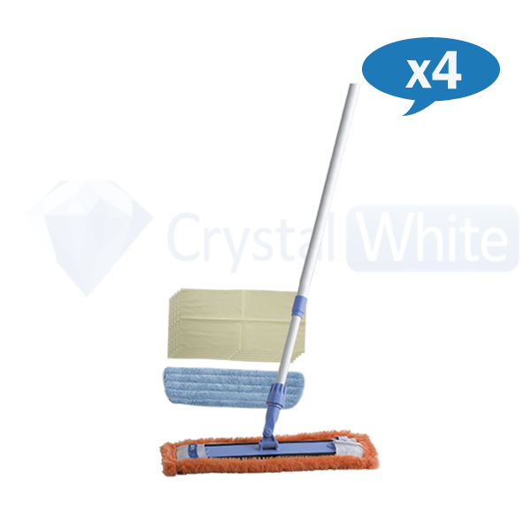 Oates | Oates Triple Action Flat Mop Set carton quantity | Crystalwhite Cleaning Supplies Melbourne