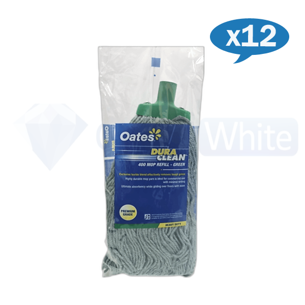 Duraclean | Green Mop Head 400g Carton Quantity | Crystalwhite Cleaning Supplies Melbourne