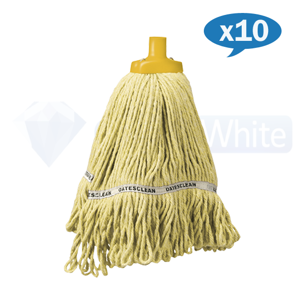 Oates | Oates Duraclean Mop Head Butterfly Cut 350g Yellow Carton Quantity | Crystalwhite Cleaning Supplies Melbourne
