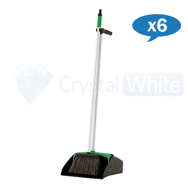 Oates | Platinium Lobby Dust Pan Set Green Carton quantity | Crystalwhite Cleaning Supplies Melbourne