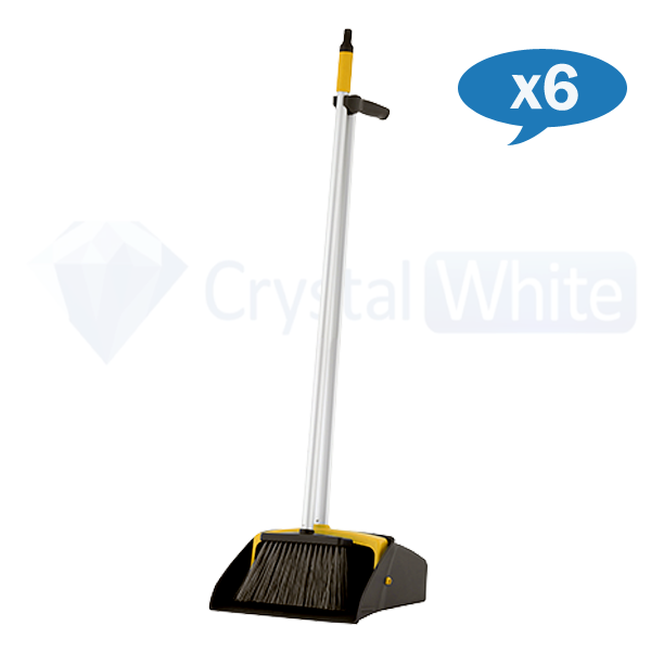 Oates | Platinium Lobby Dust Pan Set Yellow Carton quantity | Crystalwhite Cleaning Supplies Melbourne