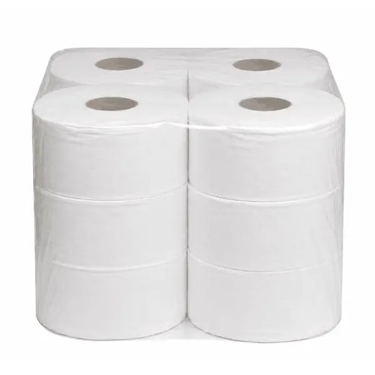 A & C Gentility | Soft Mini Jumbo Toilet Rolls 200m of 12 pack | Crystalwhite Cleaning Supplies Melbourne