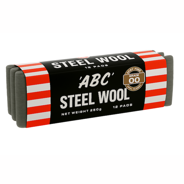 ABC Steel Wool 250g 12 Sleeves Grade  00 | Crystalwhite Cleaning Supplies Melbourne