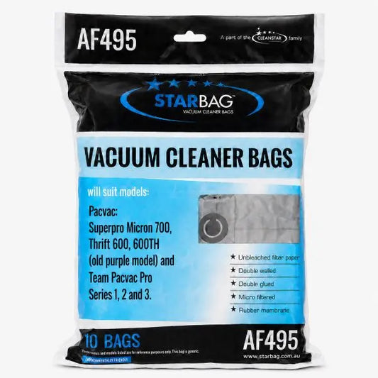 Starbags | AF495 Paper Vacuum Cleaner Bags CleanStar Pty Ltd | Crystalwhite Cleaning Supplies Melbourne