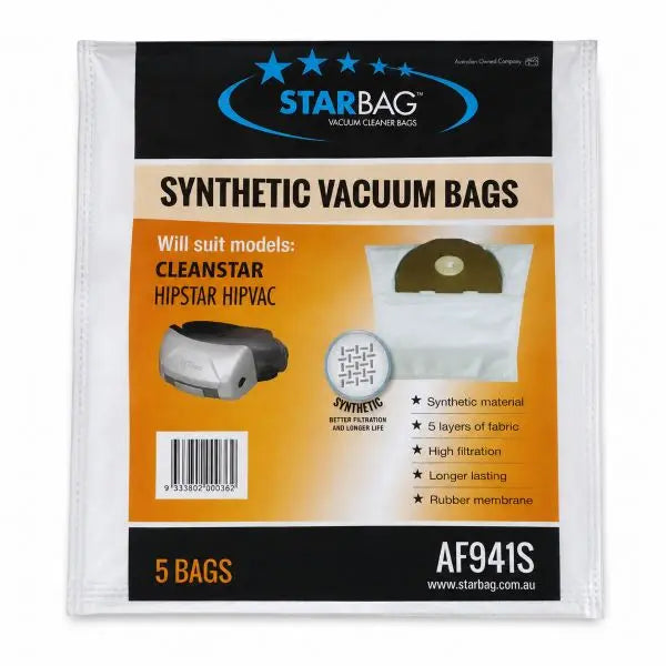 Starbag | AF941S Synthetic Vacuum Cleaner Bags | Crystalwhite Cleaning Supplies Melbourne