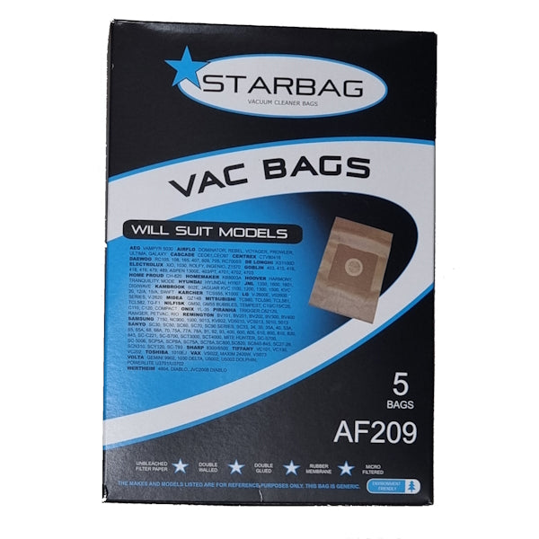 StarBag | AF209 Vacuum Cleaner Bag | Crystalwhite Cleaning Supplies Melbourne