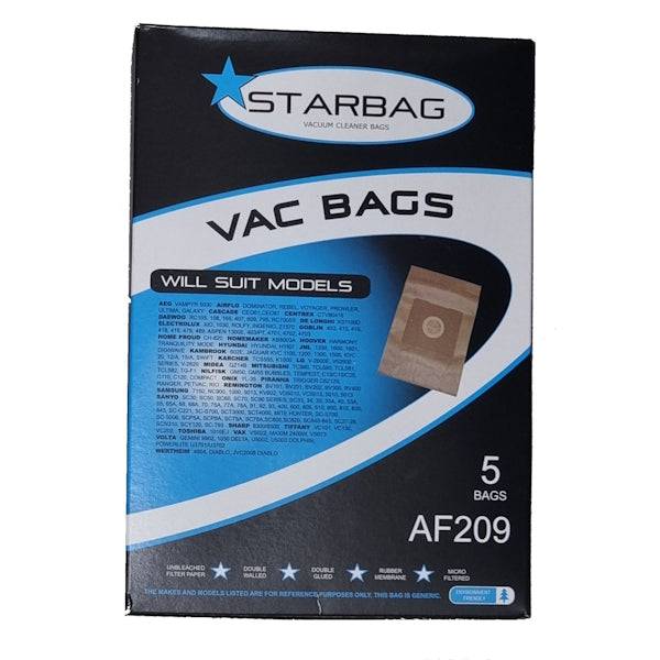 StarBag AF209 Vacuum Cleaner Bags Crystalwhite Cleaning Supplies