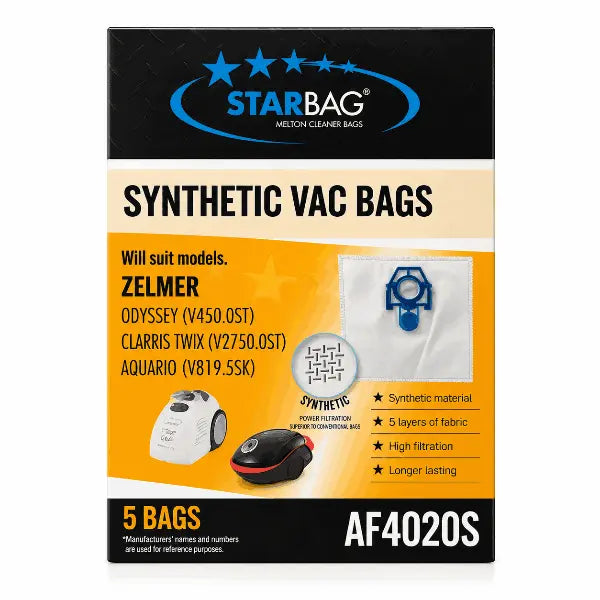Starbags | AF4020S Vacuum Cleaner Synthetic Bags | Crystalwhite Cleaning Supplies Melbourne
